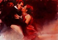 kartina-akvarel-art-alvaro-castagnet-tango-poceluj-tanec-strast-muzhchina-zhenshhina-dvoe