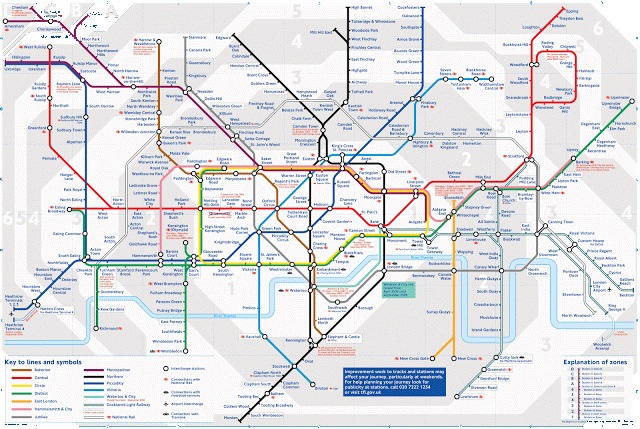 Карта Лондонского метро