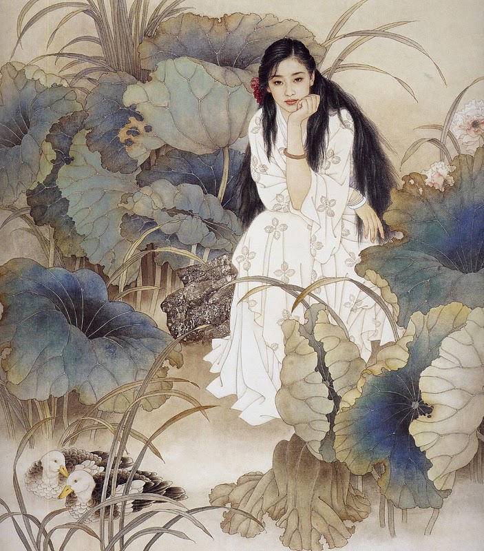 ZHAO GUOJING (BORN 1950) AND WANG MEIFANG (BORN 1949) Мастер традиционная китайская живописи по шелку 01.