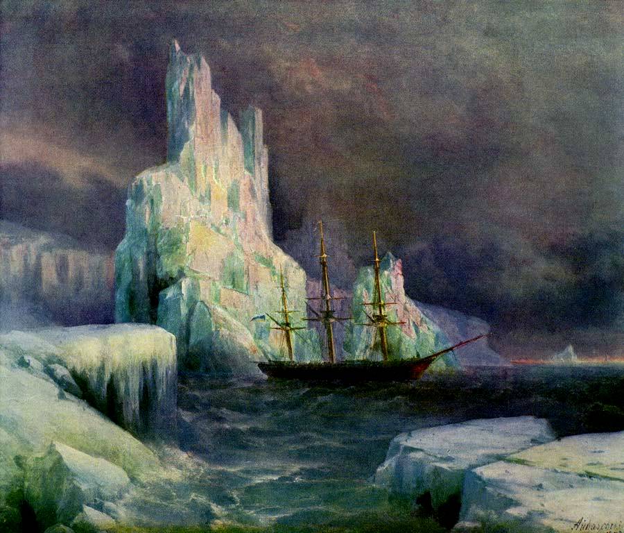 Ледяные горы. Холст, масло. 1870