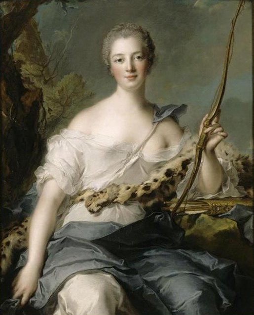 7. Jean-Marc Nattier Jeanne-Antoinette Poisson, Marquise de Pompadour as Diana the Huntress