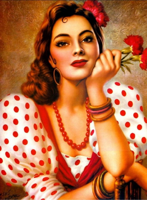 Восхитительные женские образы,глазами художника Jesus Helguera (1912-1971) 03.