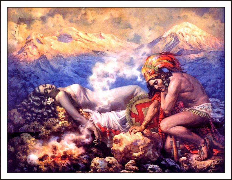 Самая известная картина Ивана называется «Легенда о Вулканах»(La Layenda de los Volcanes):