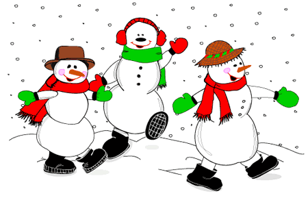 Снеговики танцуют. 450х292