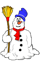 Снеговик снимает шляпу. гиф.