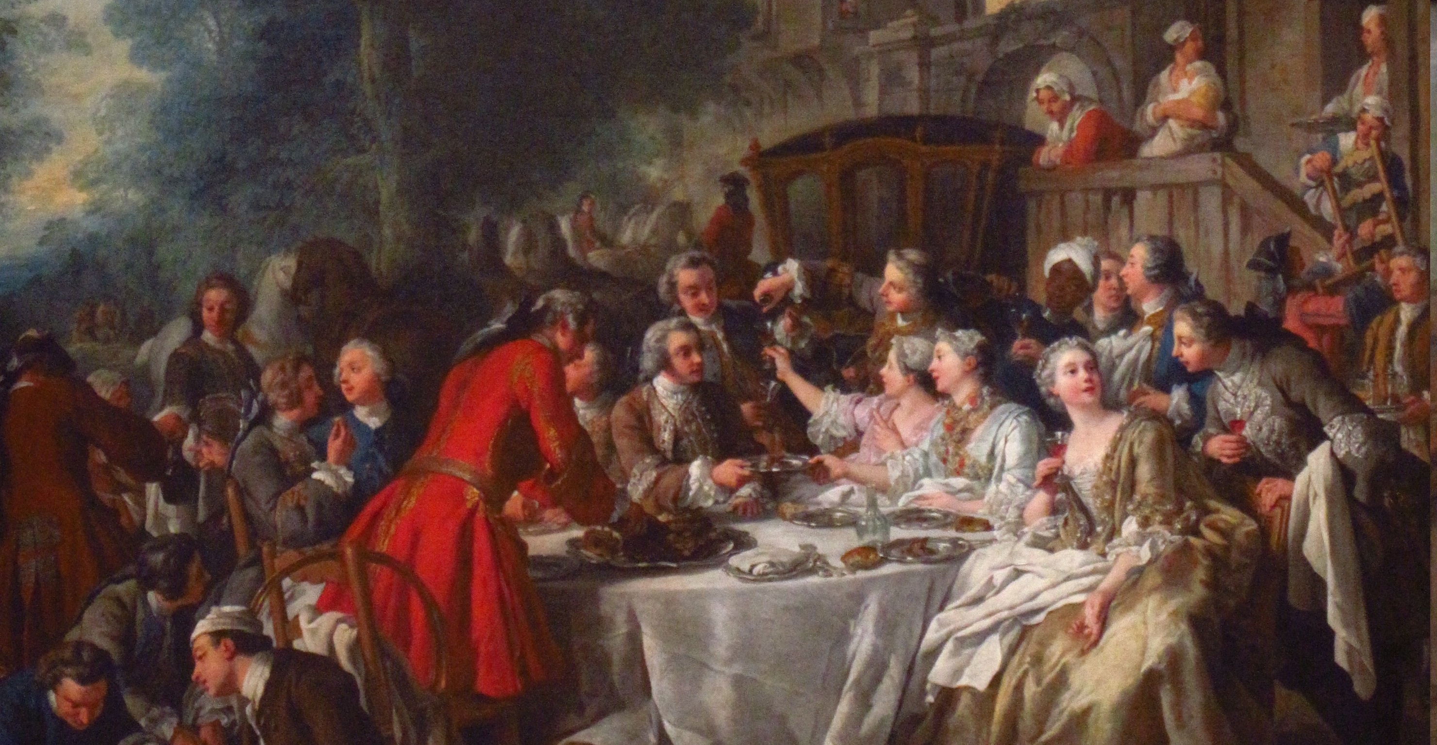 После обеда картина. Жана-Франсуа де Труа "обед с устрицами". Трактир во Франции 18 век. Антуан Бовилье.