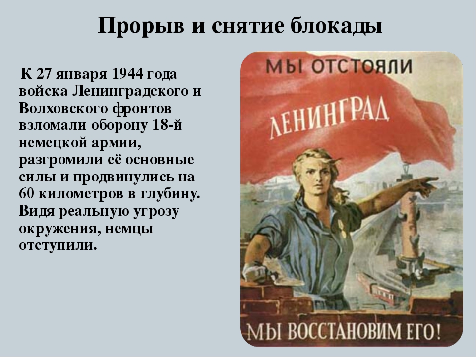 День снятия блокады ленинграда 27 января 1944 презентация