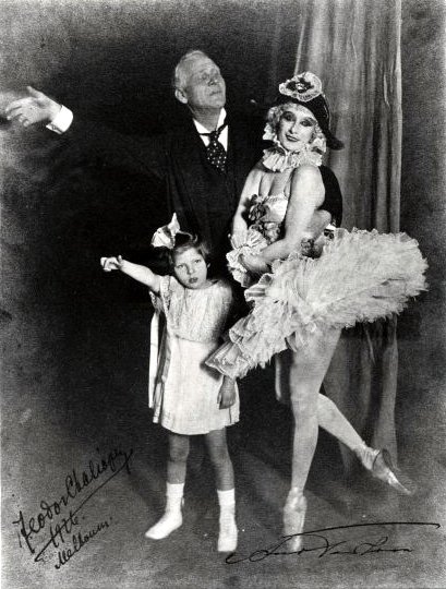 Федор Иванович Шаляпин, его дочь Дасия и Анна Павлова 1926