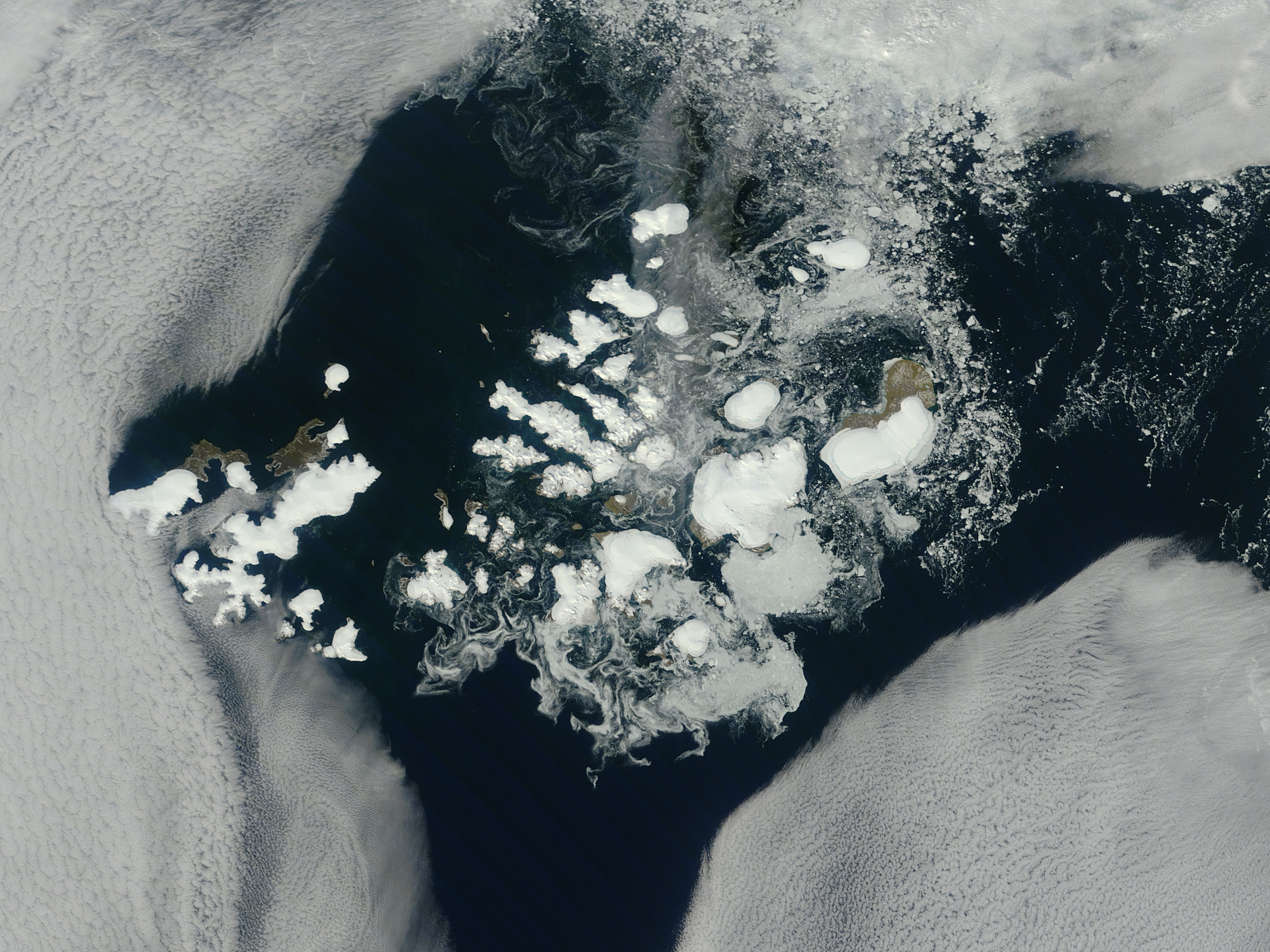 Фото северного полюса со спутника
