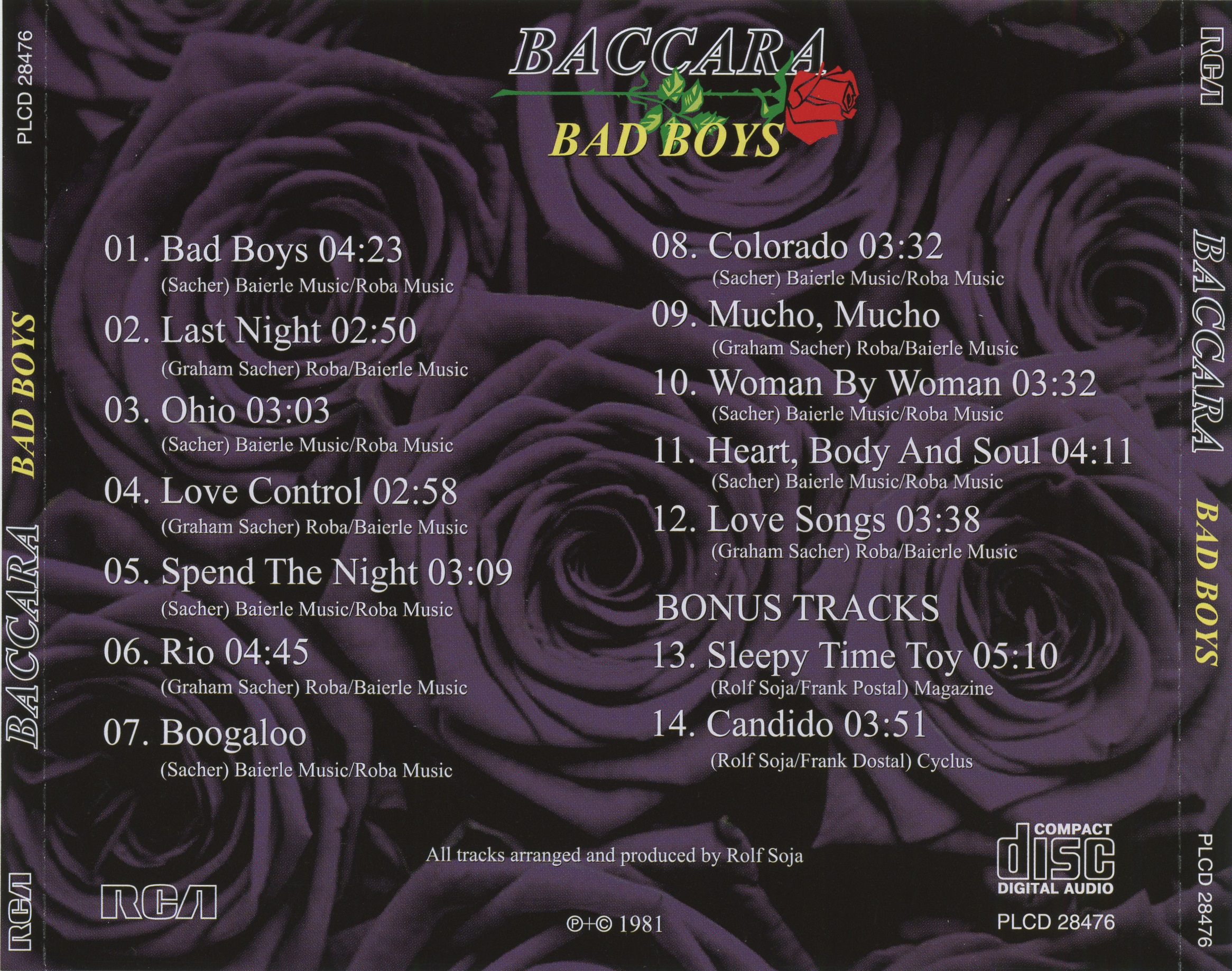 Баккара перевод. Baccara 1981. Baccara Bad boys 1981. Baccara Baccara 1977 обложка CD. Обложка альбома Baccara Bad boys (1981).