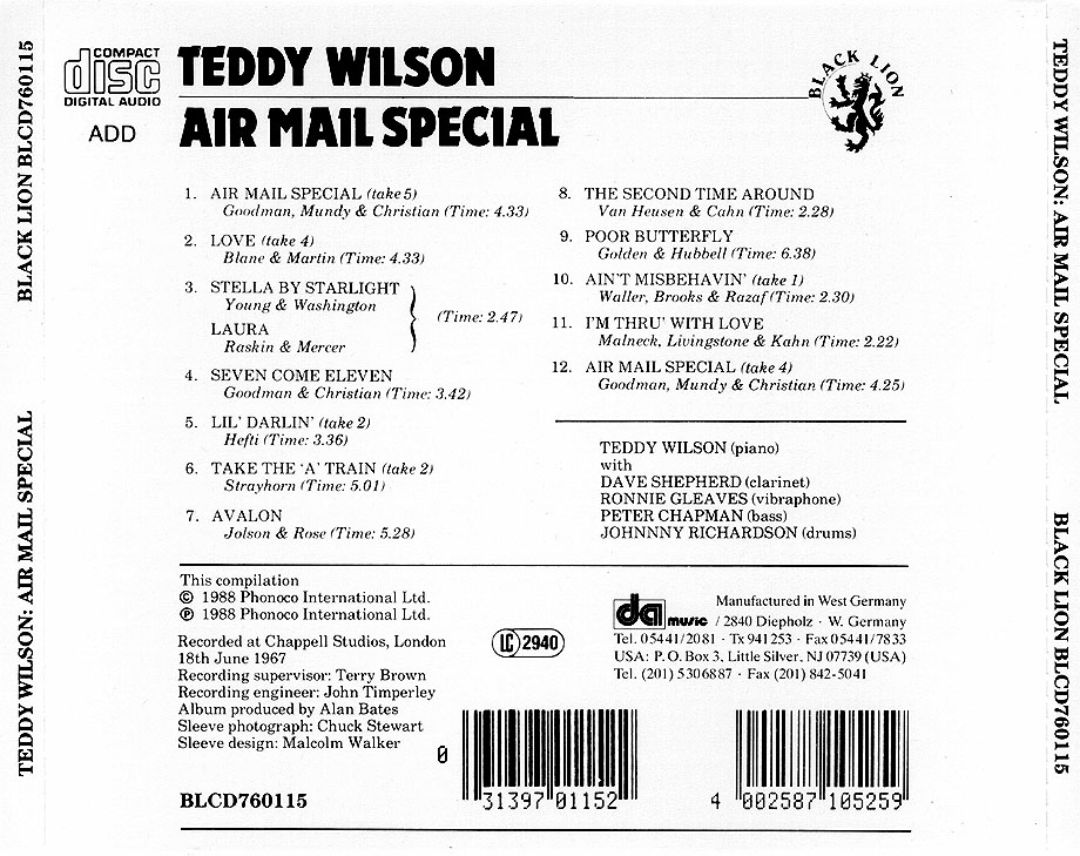 Teddy Wilson - Air Mail Special (1967)