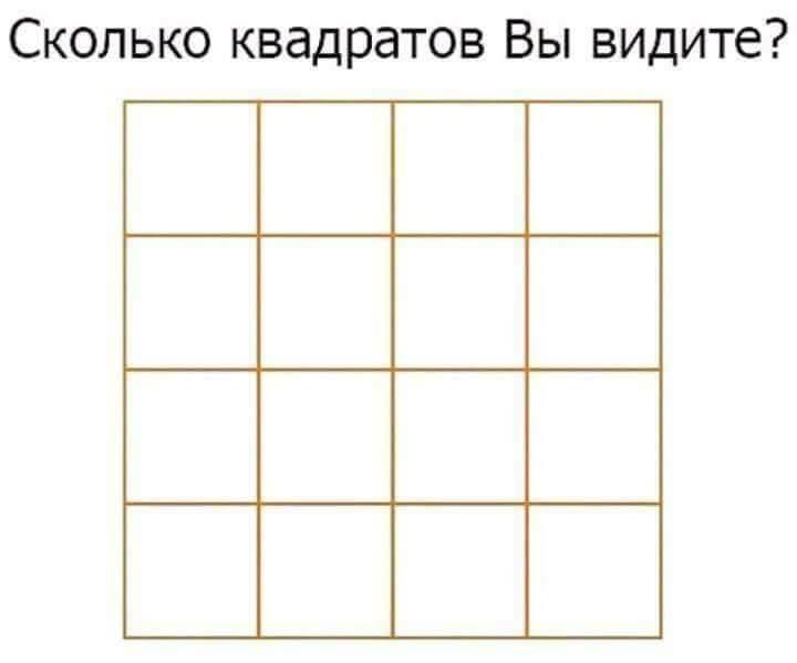 Сколько квадратов на рисунке 5 квадратов на 5 квадратов