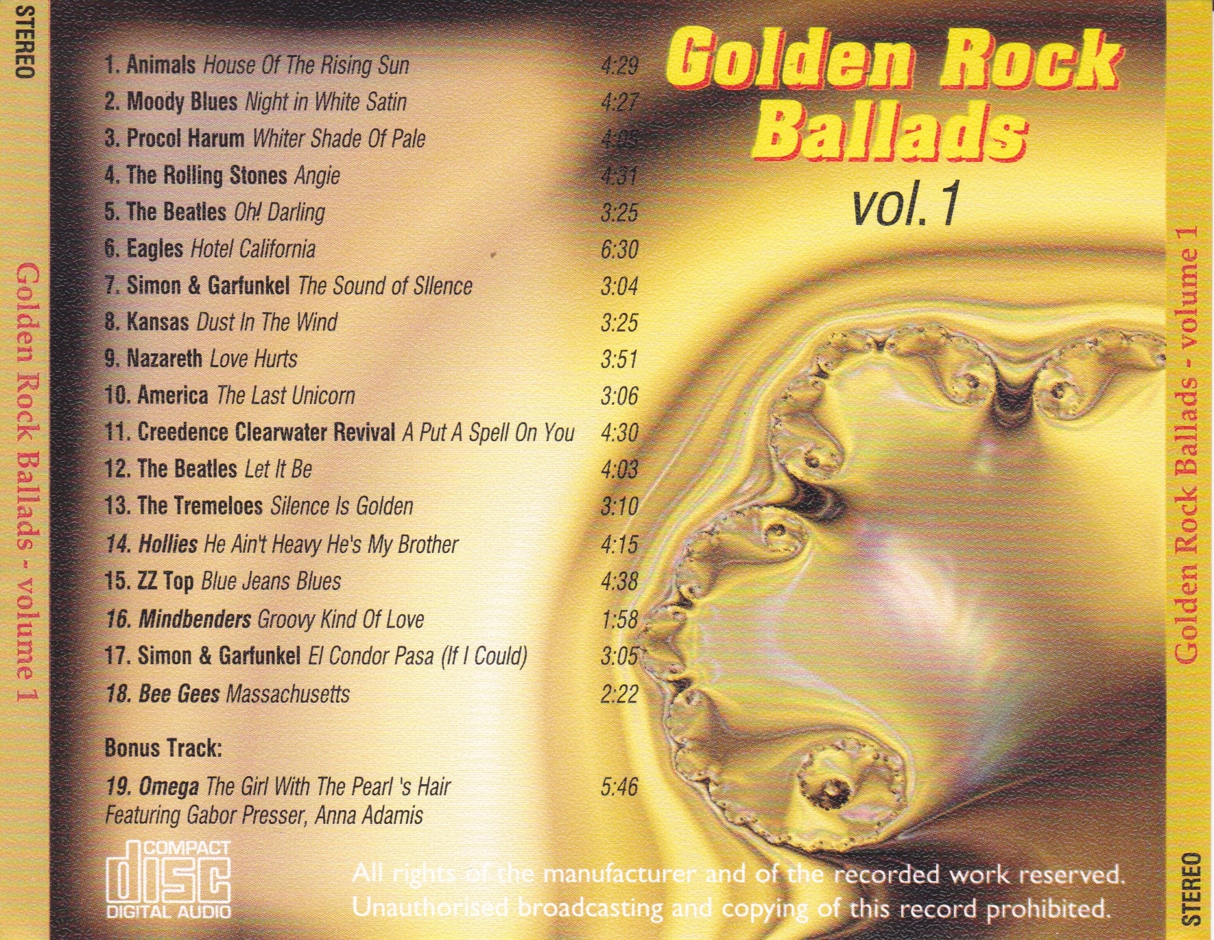 Сборник лучших баллад. Golden Rock Ballads диск. Golden Rock Ballads Vol 1. Rock Ballads сборник. Golden Ballads сборник.