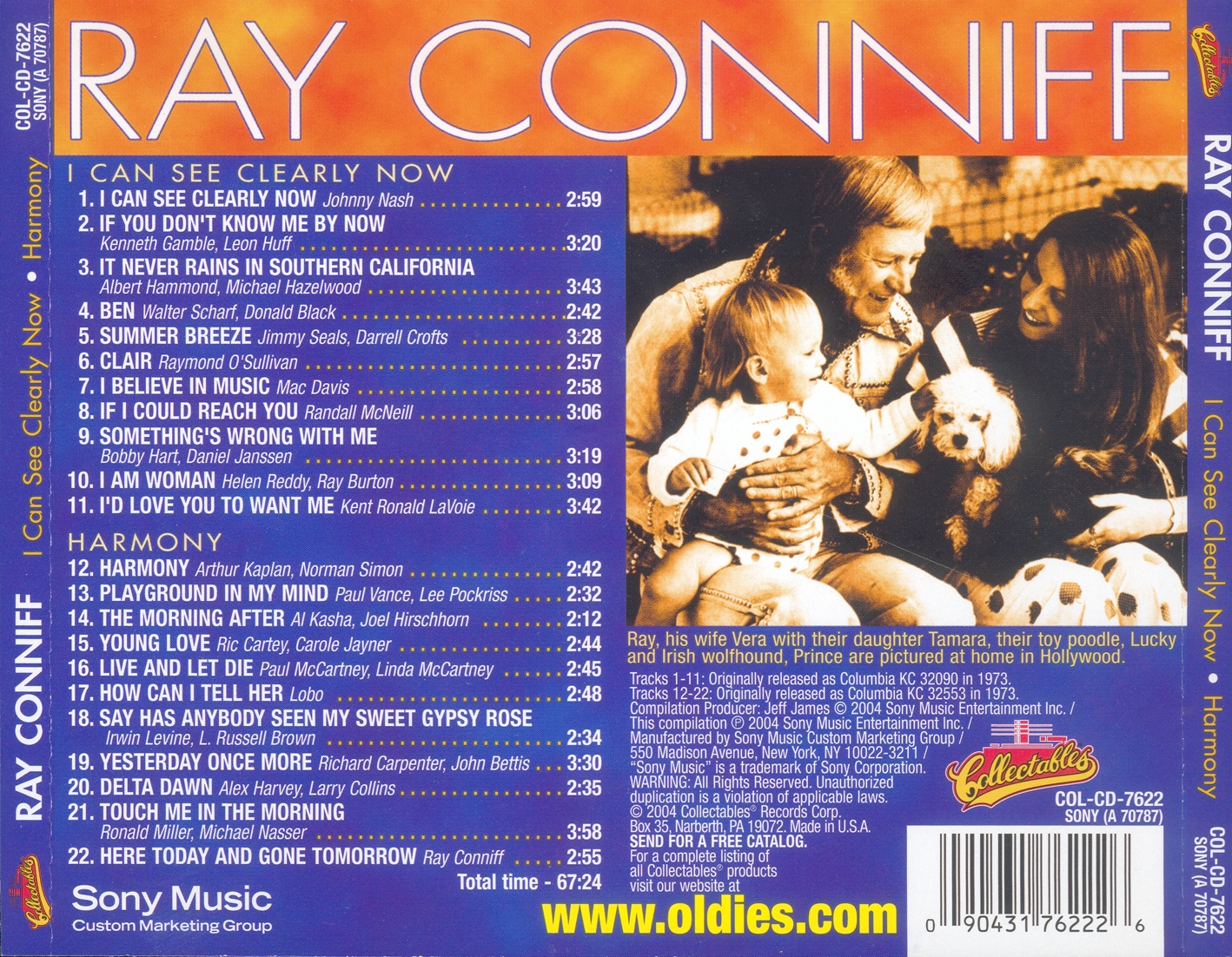 Ray Conniff ‎– I Can See Clearly Now / Harmony