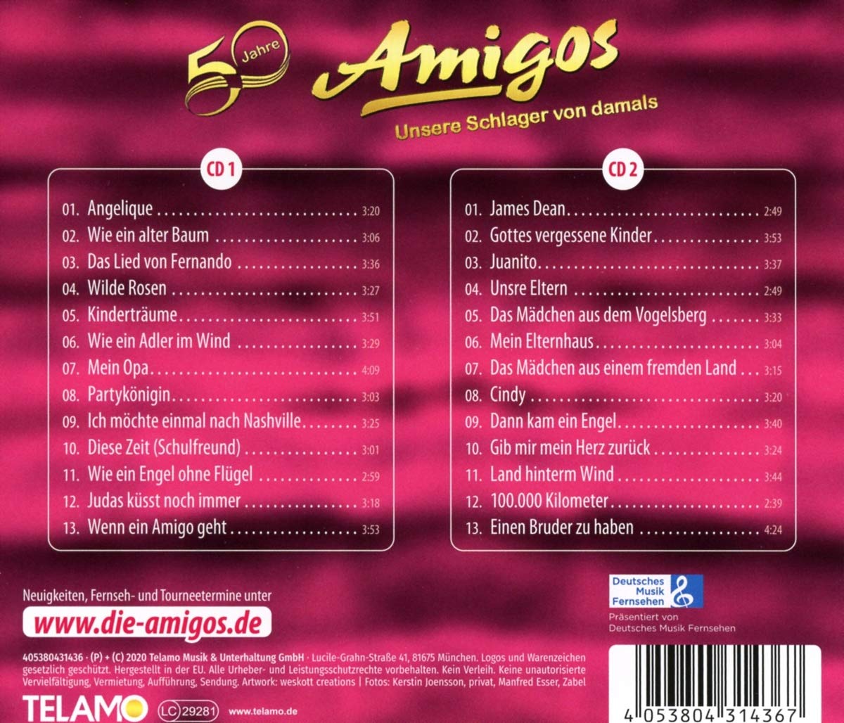 Amigos - 50 Jahre: Unsere Schlager von damals (2020)