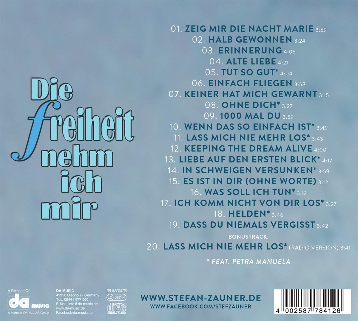 Stefan Zauner - Die Freiheit nehm ich mir (2020)
