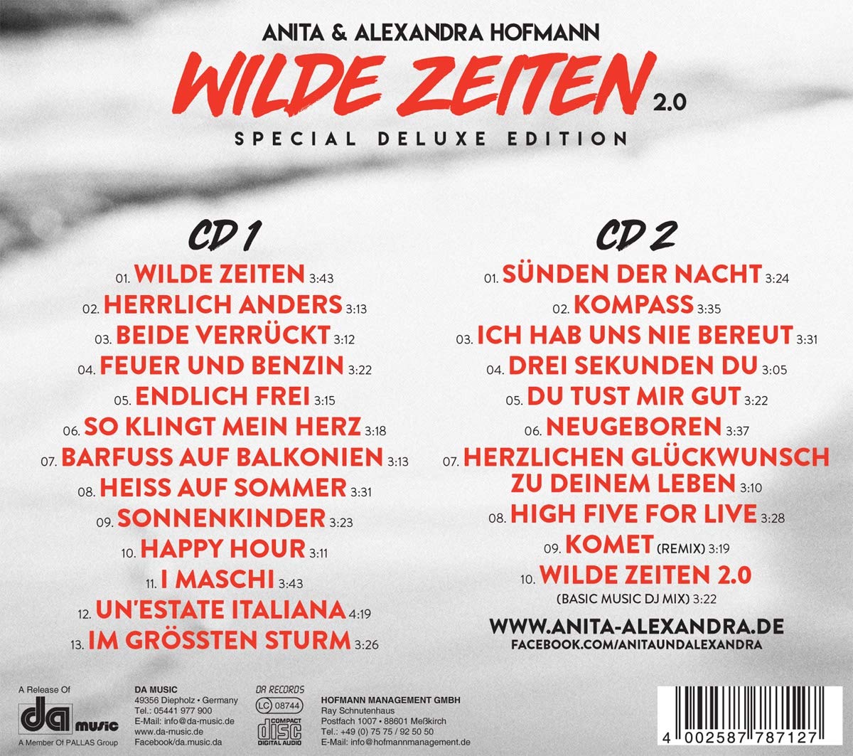 Anita & Alexandra Hofmann - Wilde Zeiten 2.0 (Special Deluxe Edition) (2020)