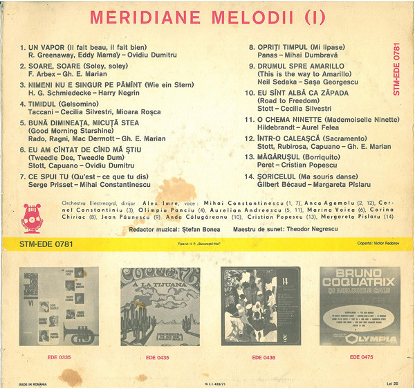 Various – Meridiane Melodii 1