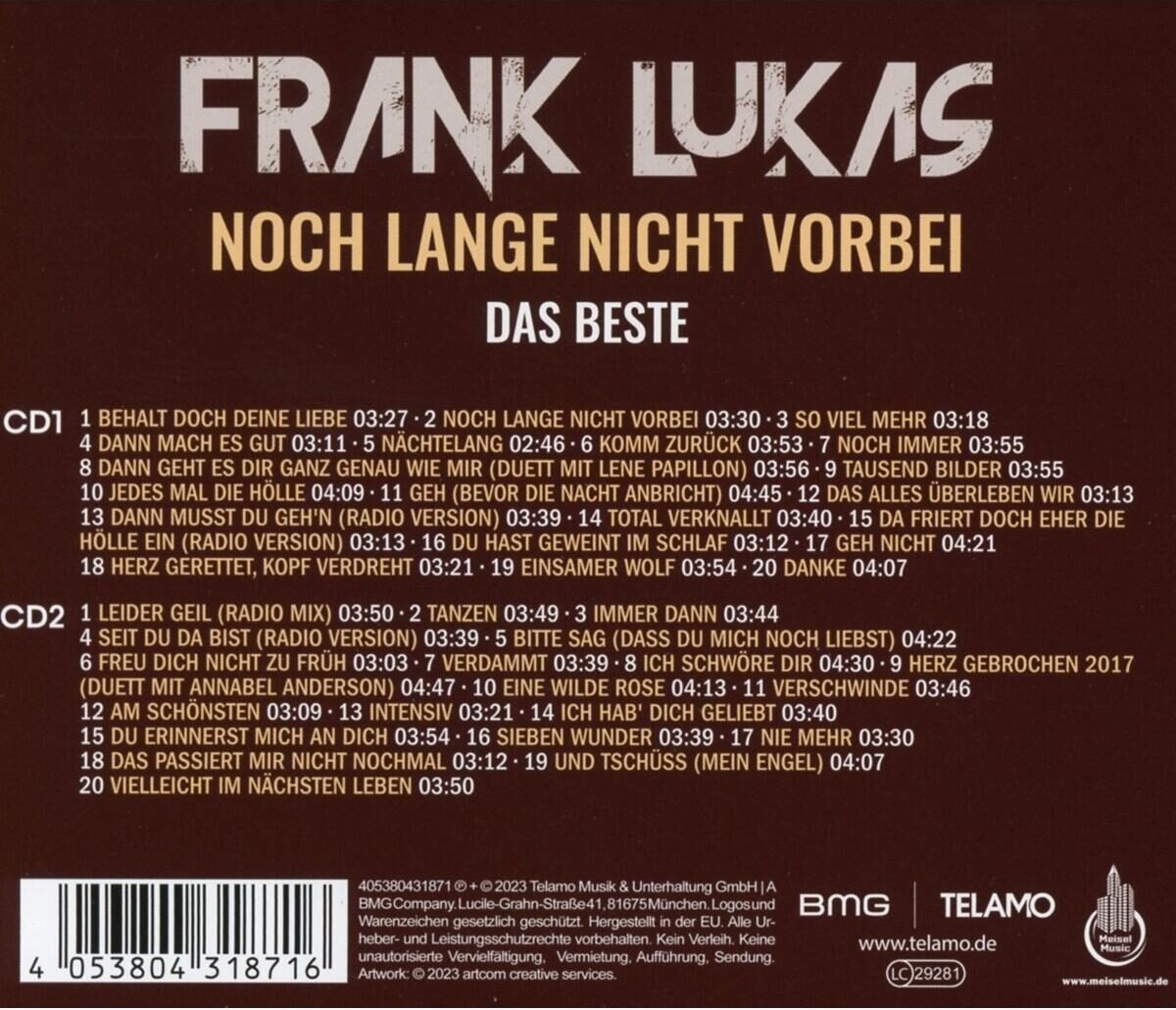Frank Lukas - Noch lange nicht vorbei - Das Beste (2023) 