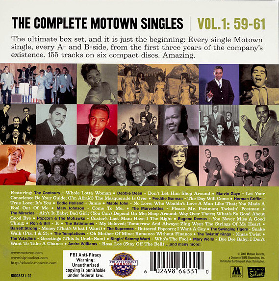 The Complete Motown Singles Vol. 1 (1959-1961) Disc 1