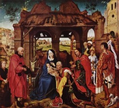 Rogier van der Weyden. Anbetung der heiligen drei Könige, Mitte 15. Jh..jpg