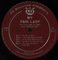 Ed Sullivan presents songs and music of My Fair Lady Side 2