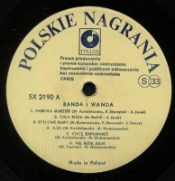Banda &amp; Wanda 1984 LP MUZA Polskie Nagrania SX 2190 Side A