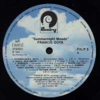 Francis Goya - Summernight Moods LP 1979 Finnlevy FXLP 5 Side A