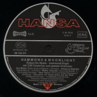 Robert de Rycke mit Cliff Carpenter und seinem Orchester - Hammond &amp; Moonlight LP Hansa S 88 126 B-Seite