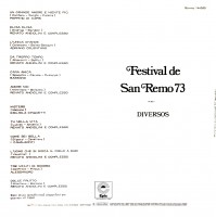 Festival de San Remo 1973 (1973) - Back Cover