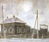 Старый дом -якутская художница Мария Магатырова