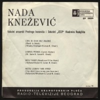 Nada Knezevic Crn Je Dan Bez Muzike 1967 EP RTB 50219 back