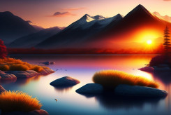 a-sunset-over-a-lake-with-mountains-and-a-lake-in-the-foreground_1340-42627