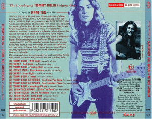 tommybolinfromthearchivesvol1back