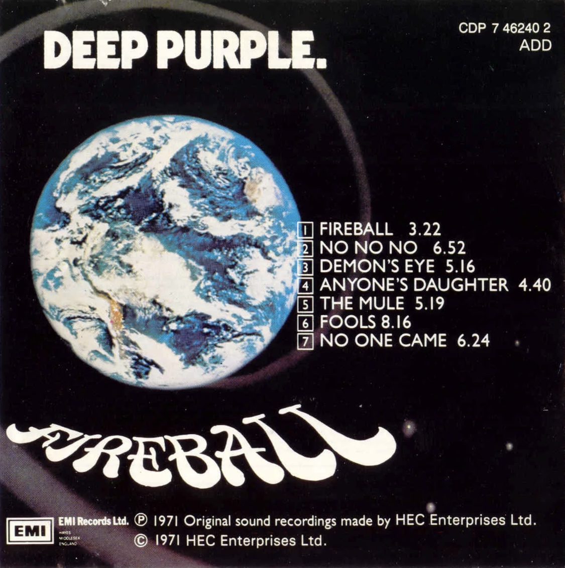 Deep Purple альбом Fireball (1971)