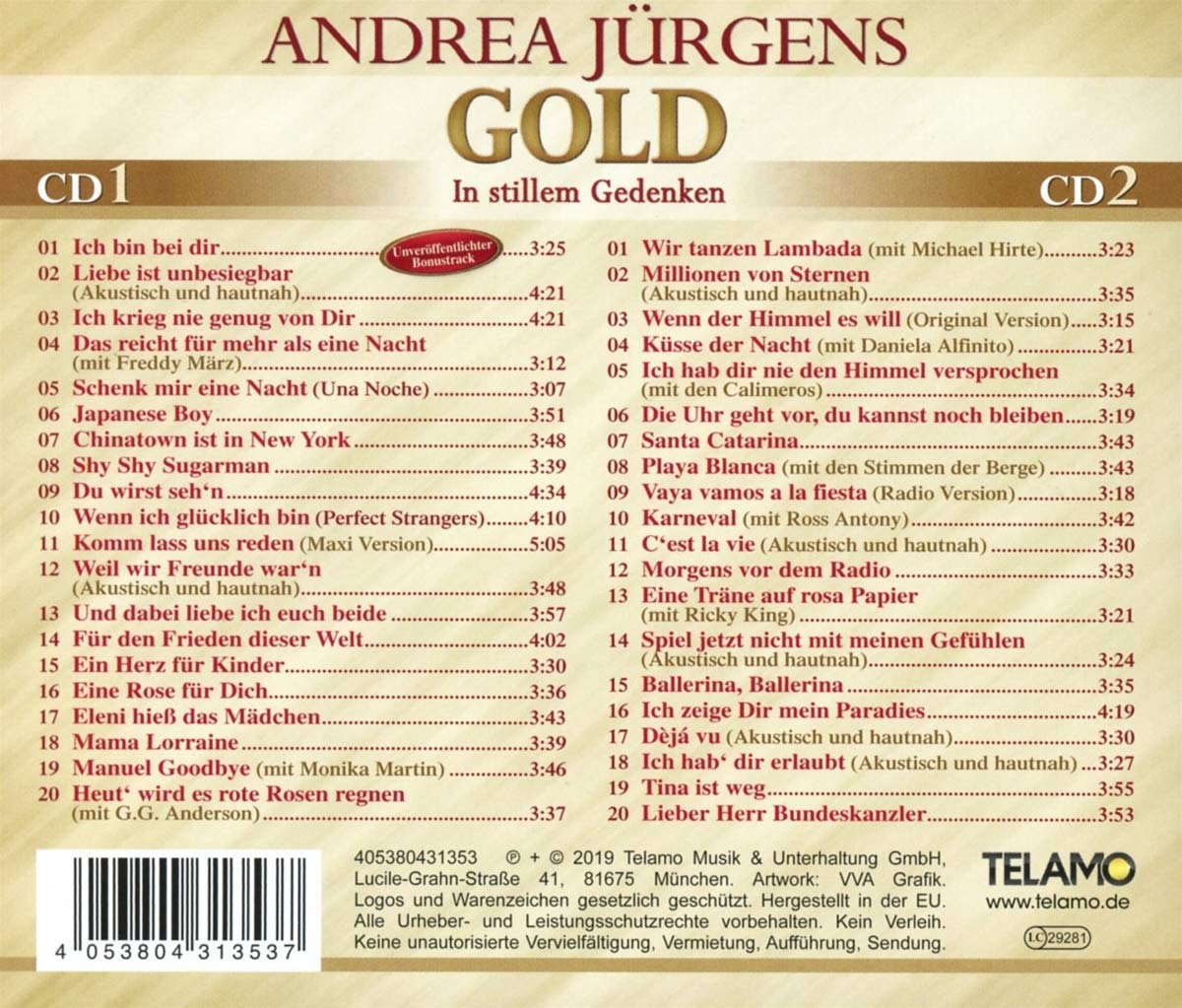 Andrea Jürgens - Gold (In stillem Gedenken) (2019) 