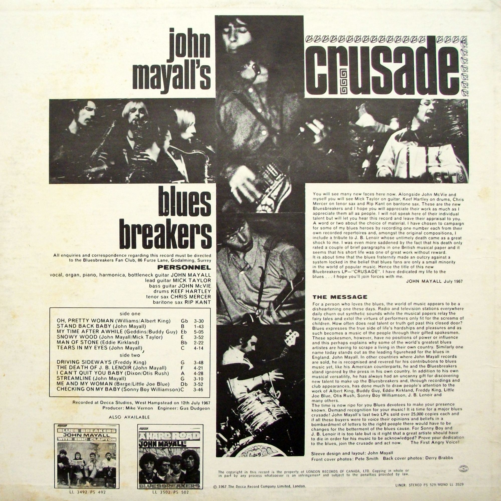 John Mayall & The Bluesbreakers альбом Crusade (1967)